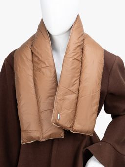 Kazo - Luxury Wide Scarf With Soft Fur - Brown