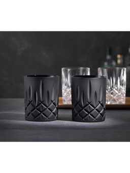 NACHTMANN - Noblesse Black Whisky Glass (Set Of 2)
