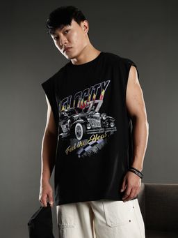 Eszett - Men Velocity Black Oversized Tank