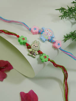 I Jewels - Multi-Color Fancy Cartoon Kids Rakhi Gift Set