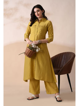 Sia - Ab Pehnegi Duniya - Women's Stripes Yellow Co-Ord Set