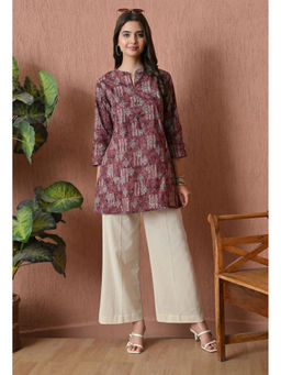 Sia - Ab Pehnegi Duniya - Women's Cotton Printed Brown Co-Ord Set