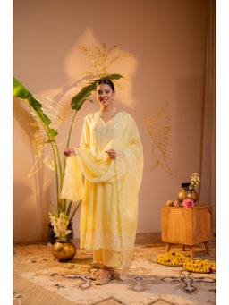Juniper - Sunshine Noor Embroidered Kurta With Pant & Dupatta