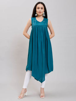 Zari Jaipur - Cotton Viscose Kurts with Embroidery