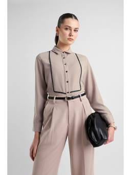 Van Heusen - Women Mauve Solid/Plain Polyester Shirt