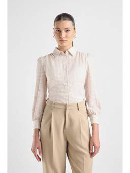 Van Heusen - Women White Printed Polyester Shirt