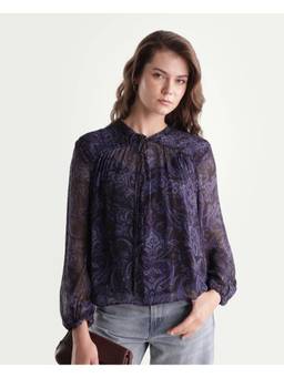 RAREISM - Women Brown Printed Viscose Top