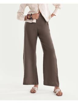 RAREISM - Women Brown Solid/Plain Linen Pant