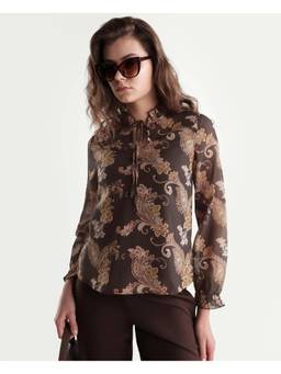 RAREISM - Women Brown Printed Polyester Top