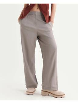 RAREISM - Women Taupe Solid/Plain Polyester Blend Pant