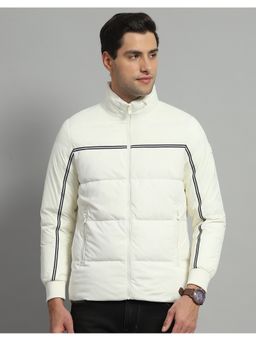 Monte Carlo - Men White Regular Fit Full Sleeve Hooded Jacket