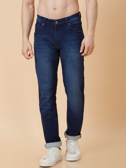 Globus - Men Navy Blue Mid Rise Tapered Fit Jeans