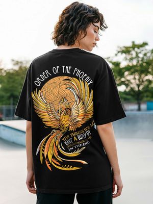 Black Phoenix Fawkes Graphic Printed Womens Drop Shoulder T shirt Legacy Boutiques Dacca main image 1