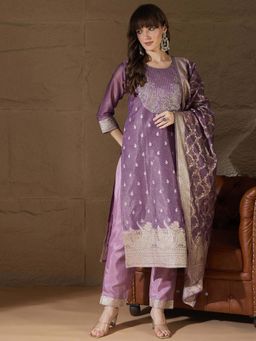 VredeVogel - Purple Women's Kurta with Pant and Dupatta