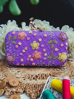 NR by Nidhi Rathi - Women Purple Embellished Clutch