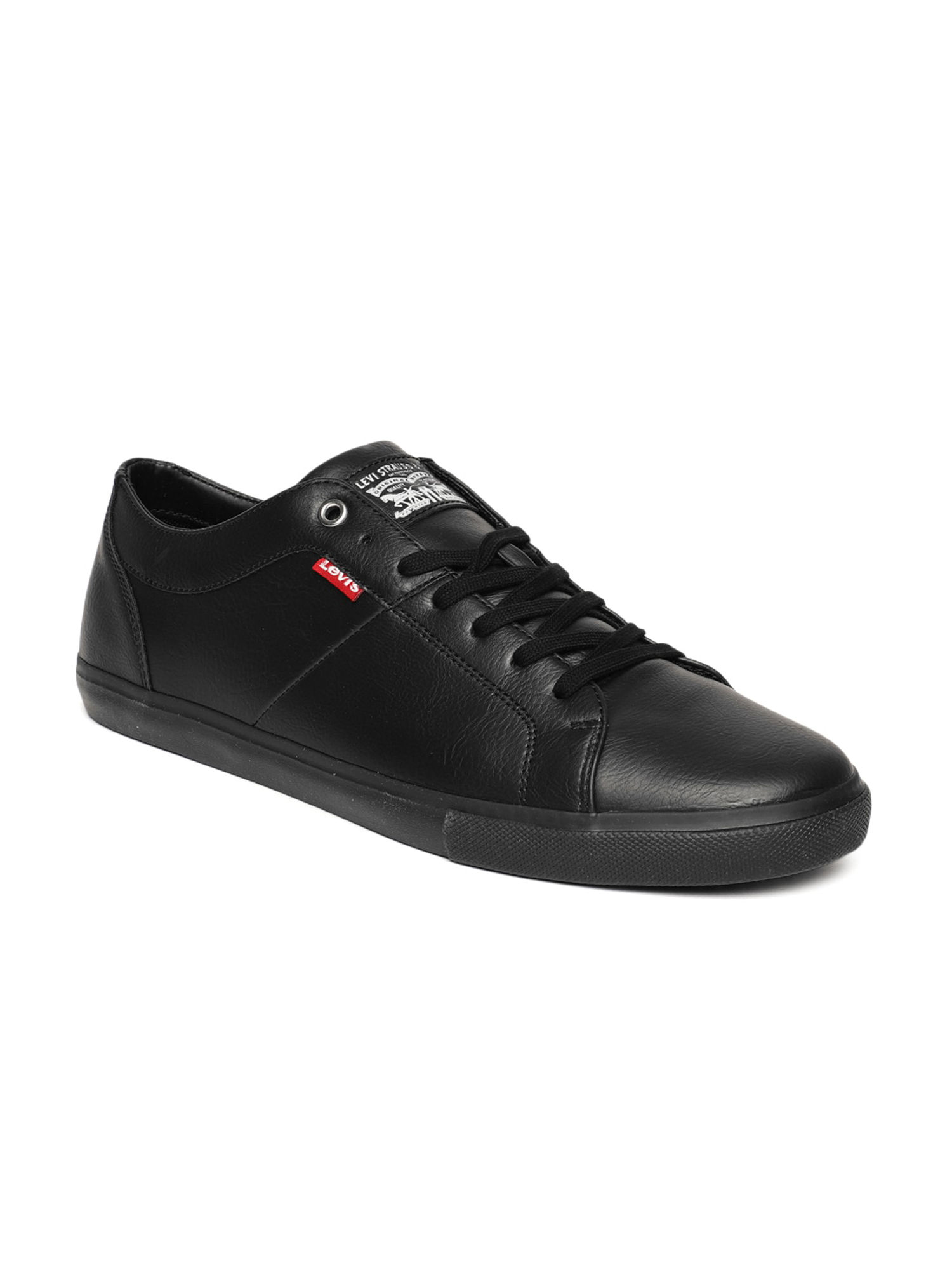 Buy Levi's Black Solid Sneakers Online 