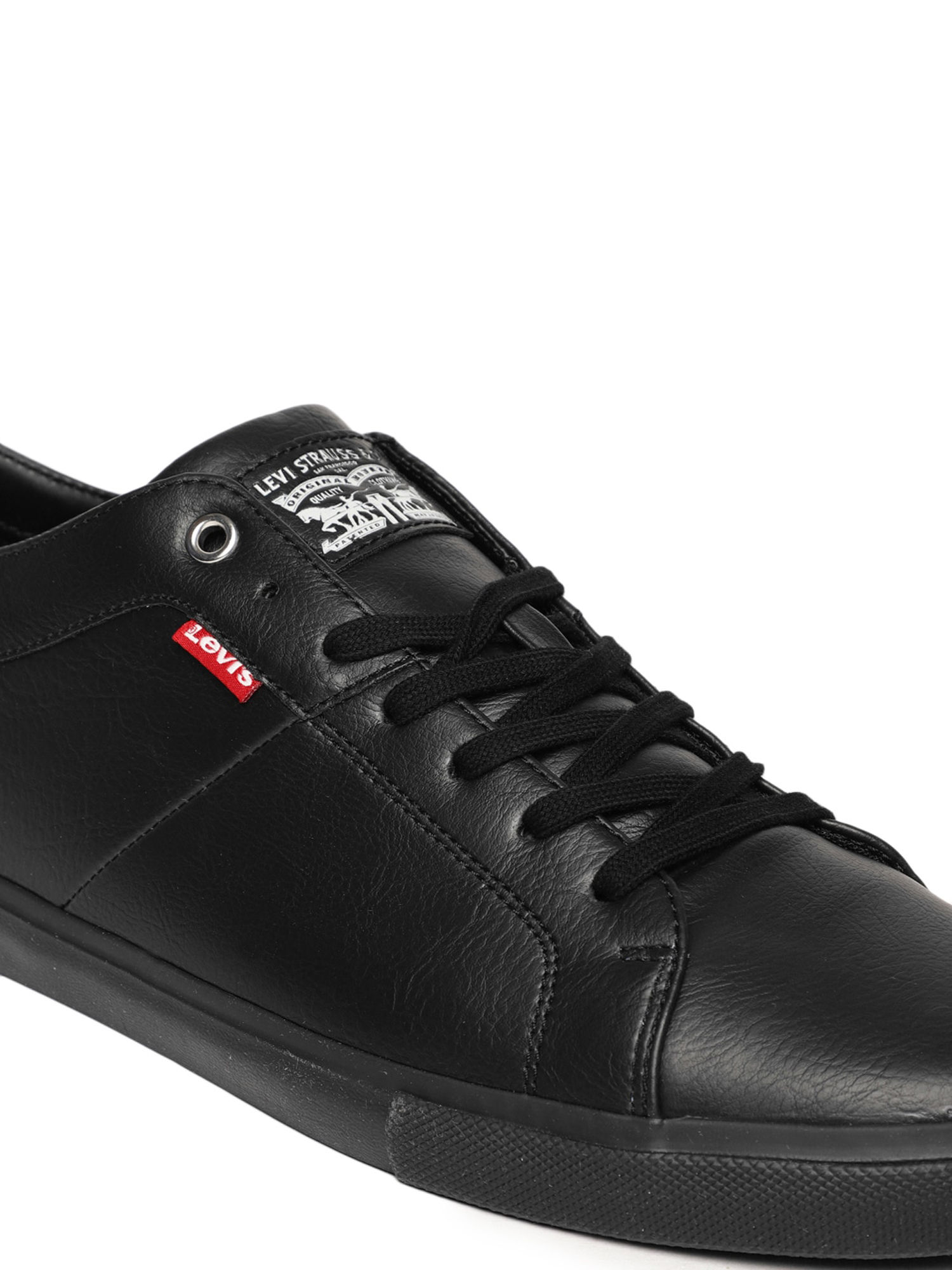 Buy Levi's Black Solid Sneakers Online 