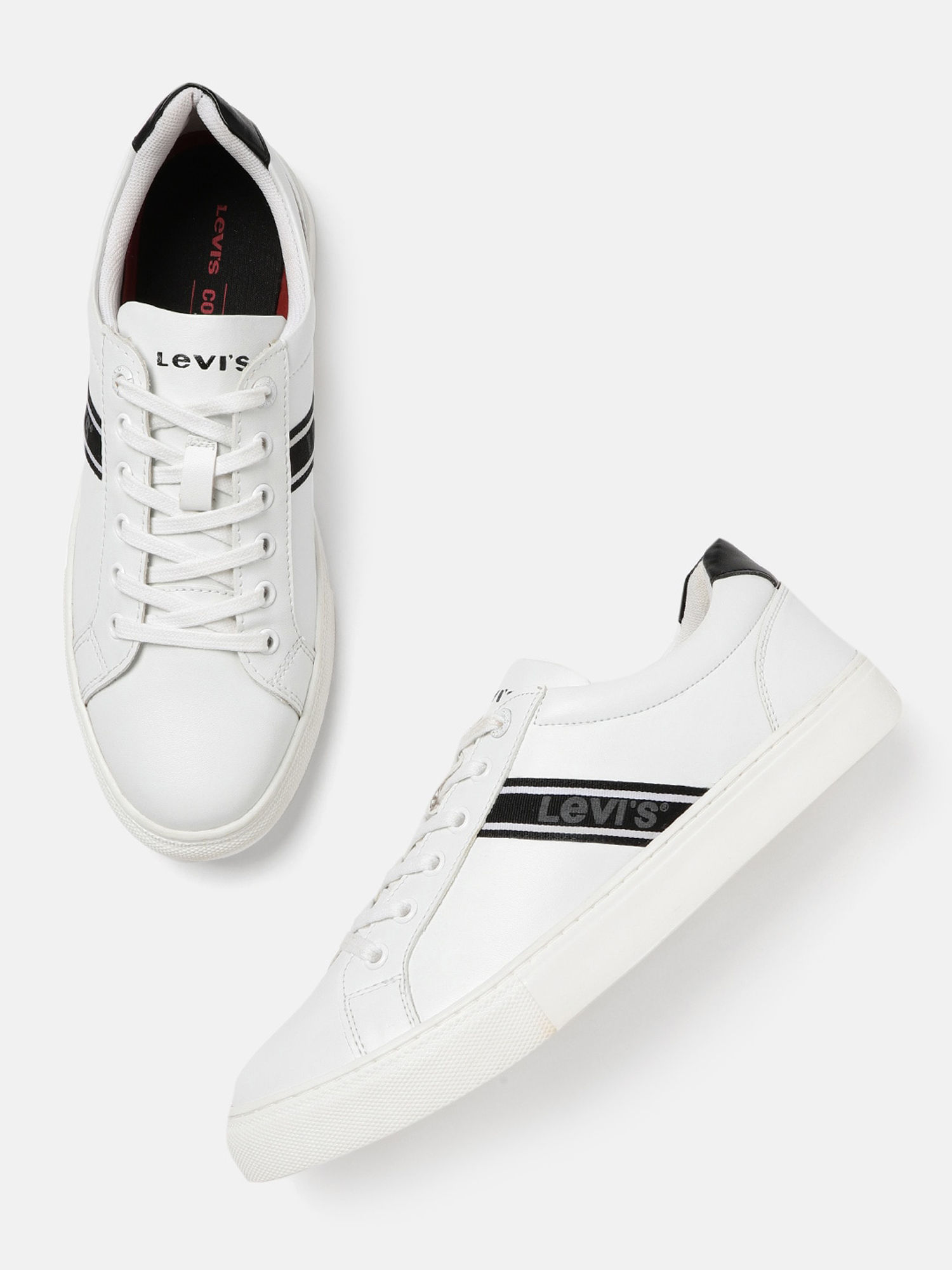 Buy Levi's White Solid Sneakers Online 