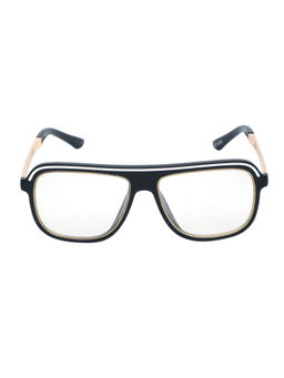 Spiky - Black Frame Clear UV Protected Lens Square Sunglasses