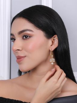 Queens Jewels - Anika Pachi Earrings - White