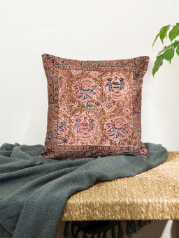 Fabindia - Red Sandhya Kalamkari Printed Cotton Cushion Cover (16x16)