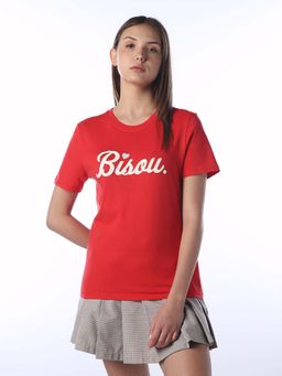 ONLY - Women Typography Regular Fit Red T-Shirt