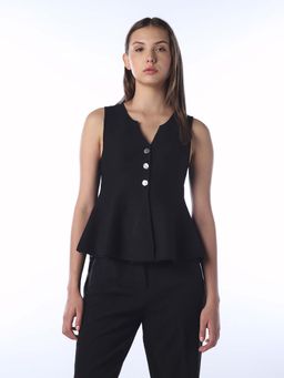ONLY - Women Solid Regular Fit Black Top