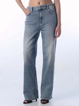 ONLY - Women Solid Straight Fit High-Rise Blue Jeans