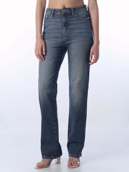 ONLY - Women Solid Straight Fit High-Rise Blue Jeans