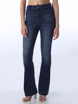 ONLY - Women Solid Slim Fit High-Rise Navy Blue Jeans