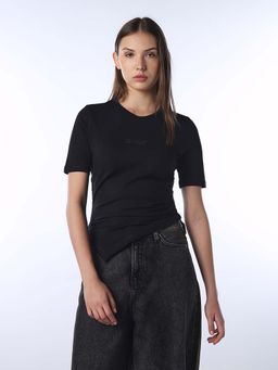 ONLY - Women Regular Fit Black T-Shirt