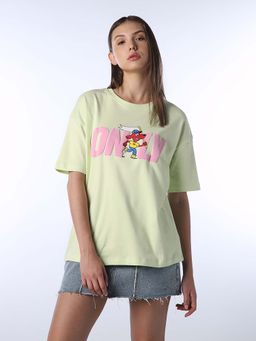 ONLY - Women Regular Fit Green T-Shirt