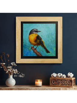 Island Rangoli - Blue Naped Bird Wall Painting