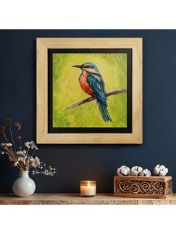 Island Rangoli - Kingfisher Bird Wall Painting