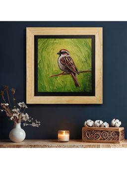 Island Rangoli - Sparrow Bird Wall Painting