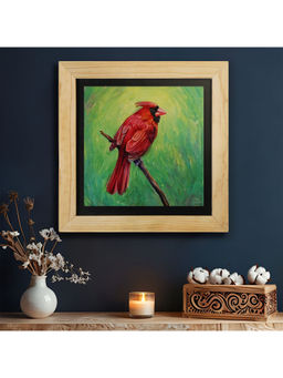 Island Rangoli - Cardinal Bird Wall Painting