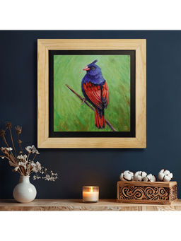 Island Rangoli - Emberiza Lathami Bird Wall Painting