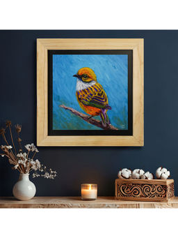 Island Rangoli - Yellow Bird Wall Painting