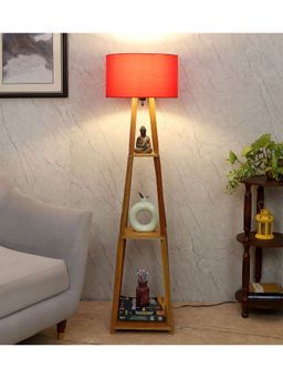 Tu Casa - Red Blace Netima Floor Lamp with Shelf