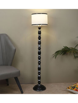 Tu Casa - White & Black Moha Floor Lamp