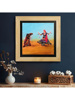 Island Rangoli - Rajasthan Kalbeliya Dance Wall Painting