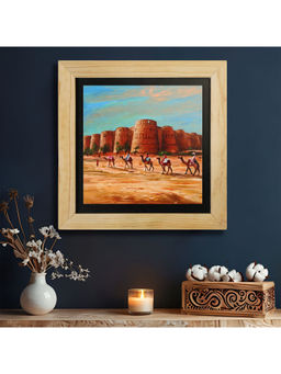 Island Rangoli - Rajasthan Jaisalmer Fort Wall Painting