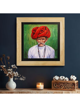 Island Rangoli - Rajasthan Traditional Turban Wall Painting