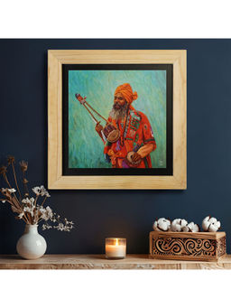 Island Rangoli - West Bengal Folk Singer Wall Painting