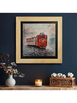 Island Rangoli - Kolkata Trams Wall Painting