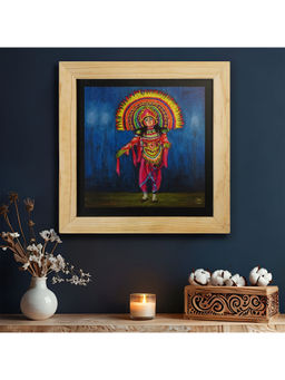 Island Rangoli - West Bengal Chhau Dance Wall Painting