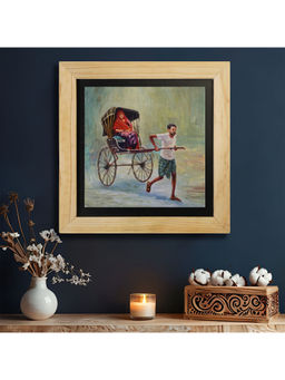 Island Rangoli - West Bengal'S Pulling Rickshaw Wall Painting