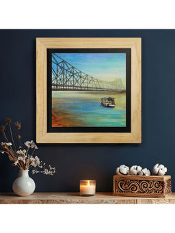 Island Rangoli - West Bengal Howrah Bridge Wall Painting