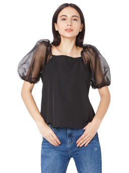 Spykar - Black Solid Women Top