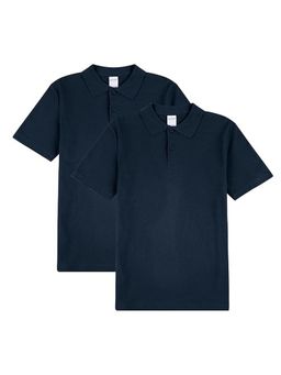 Gildan - Navy Blue Softstyle Adult Pique Polo T-shirt (Pack of 2)
